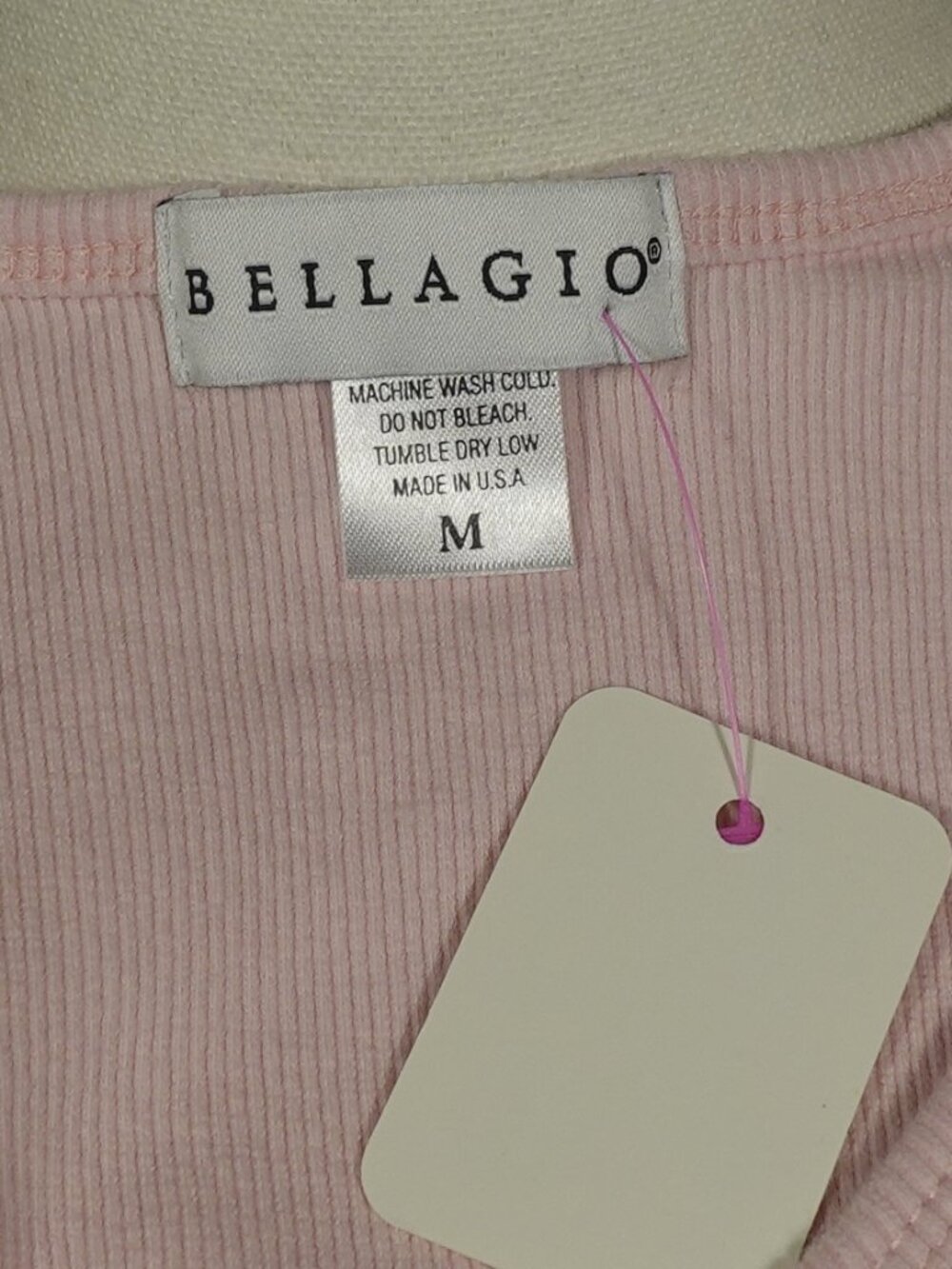 Bellagio Butterfly Ribbed Tank Top-M - Picture 6 of 6